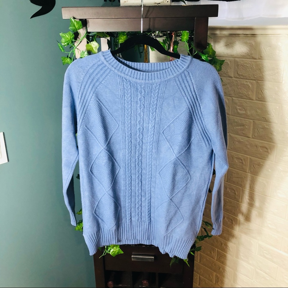 🌼3/$30🌼Pale Blue Low Turtle Neck Sweater L/XL